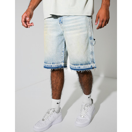 Short en jeans effet vintage