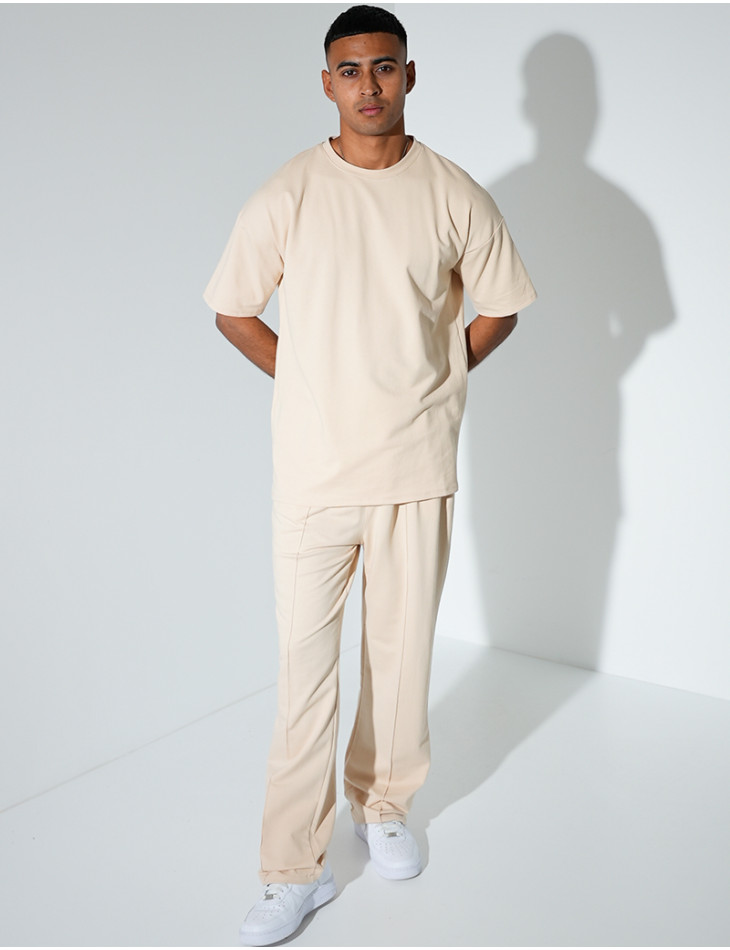 Ensemble uni pantalon à bande et t-shirt