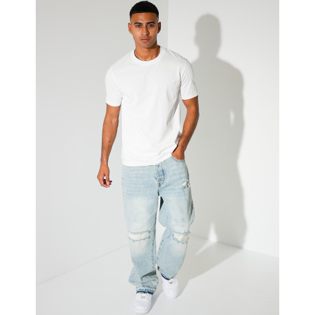 Jeans coupe large destroy