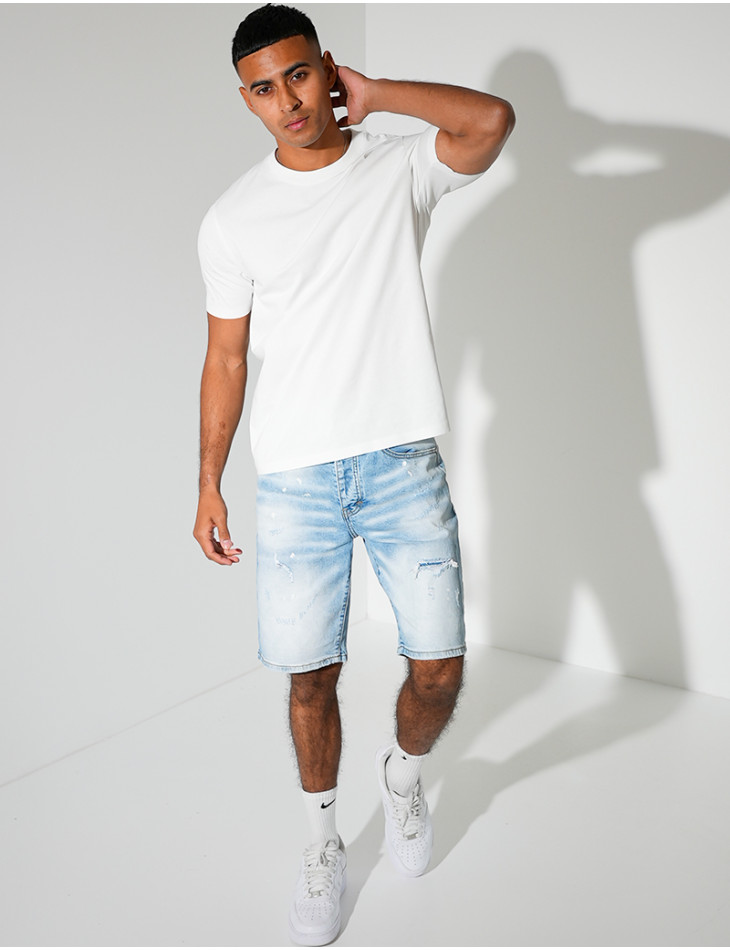 Short en jeans destroy