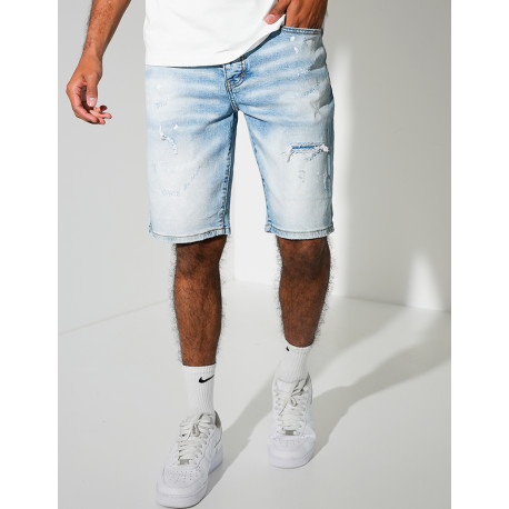 Short en jeans destroy