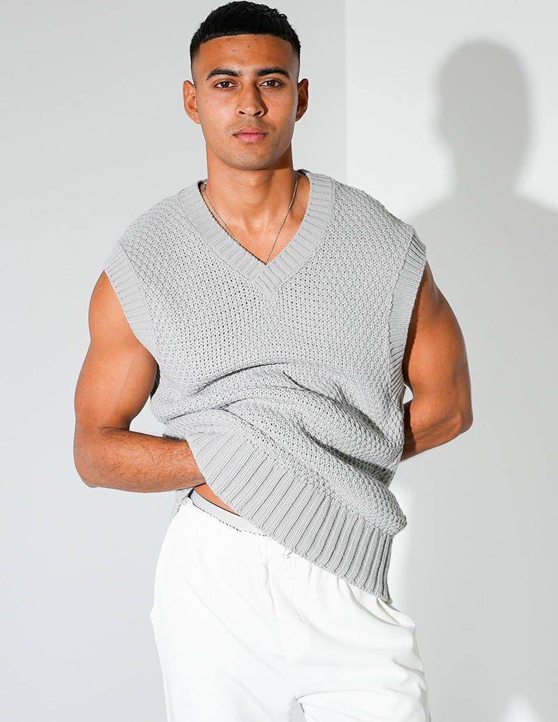 T-shirt sans manches & col...