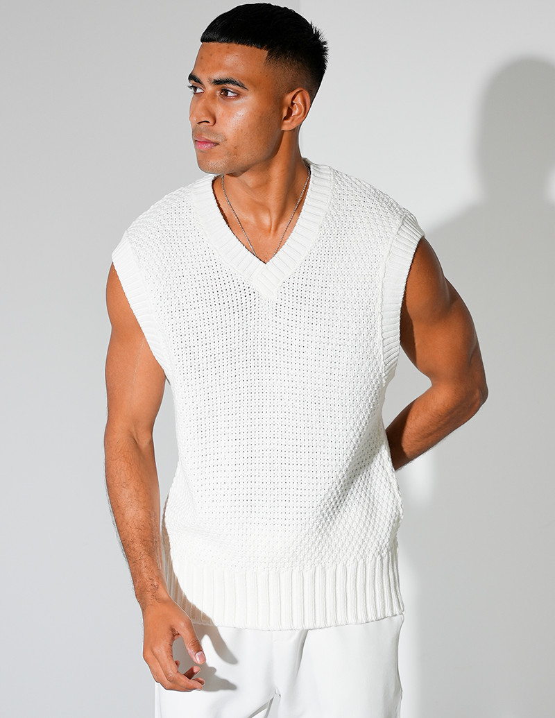 T-shirt sans manches & col...