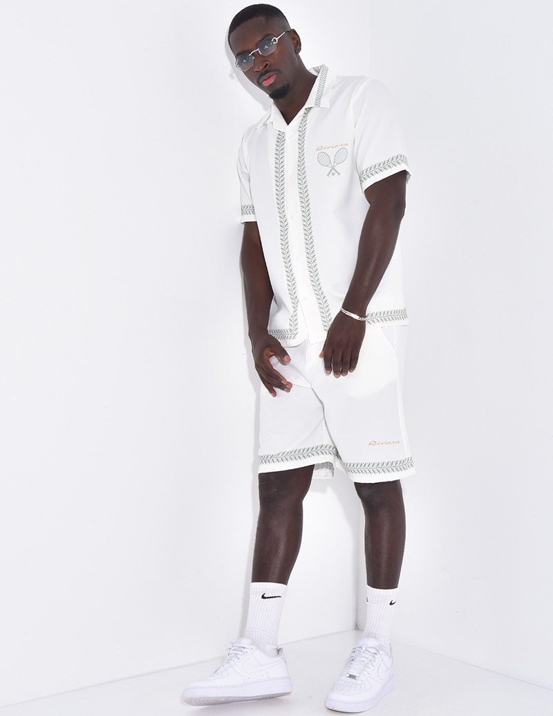 Ensemble shortet chemises à...