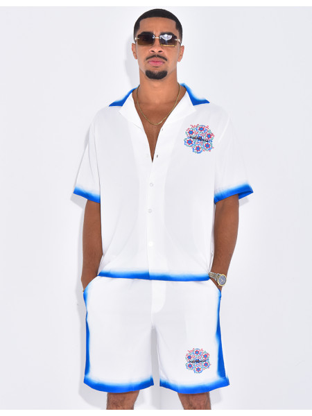 Ensemble short et chemise "Hallstarz" à motifs