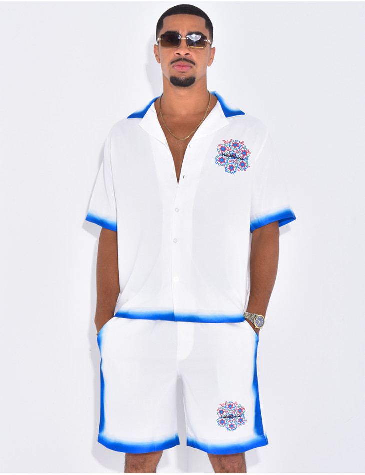 Ensemble short et chemise "Hallstarz" à motifs