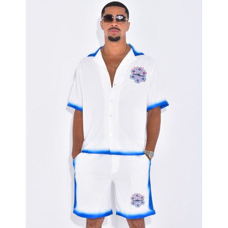 Ensemble short et chemise "Hallstarz" à motifs