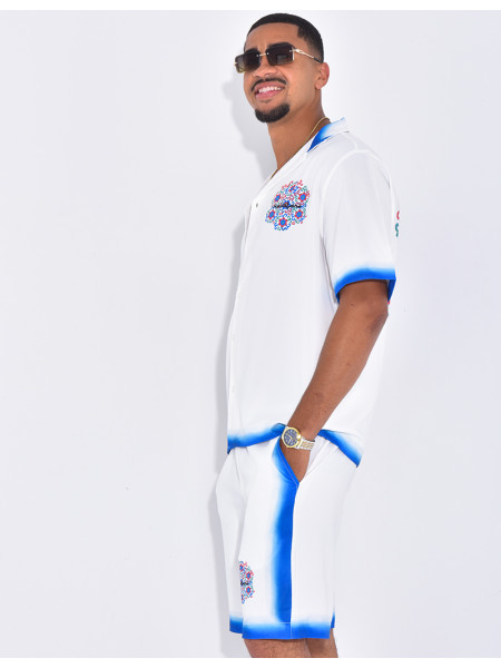 Ensemble short et chemise "Hallstarz" à motifs