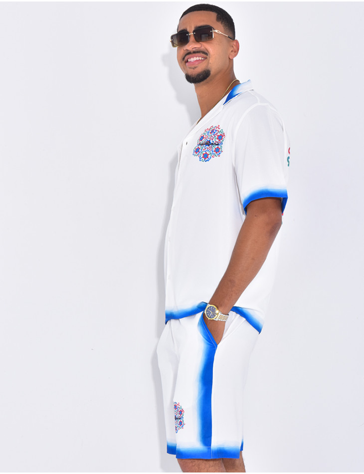 Ensemble short et chemise "Hallstarz" à motifs