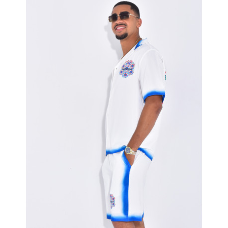 Ensemble short et chemise "Hallstarz" à motifs