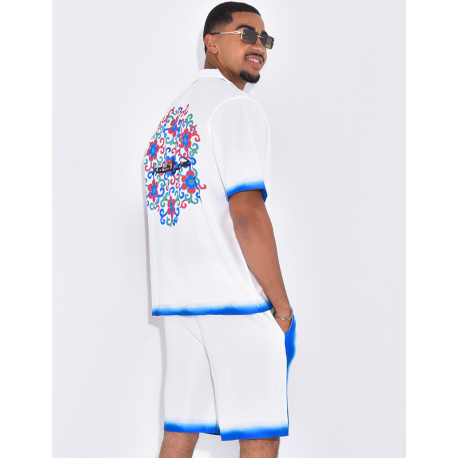 Ensemble short et chemise "Hallstarz" à motifs