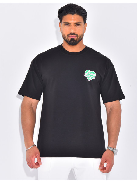 T-shirt coeur "Made casablanca"