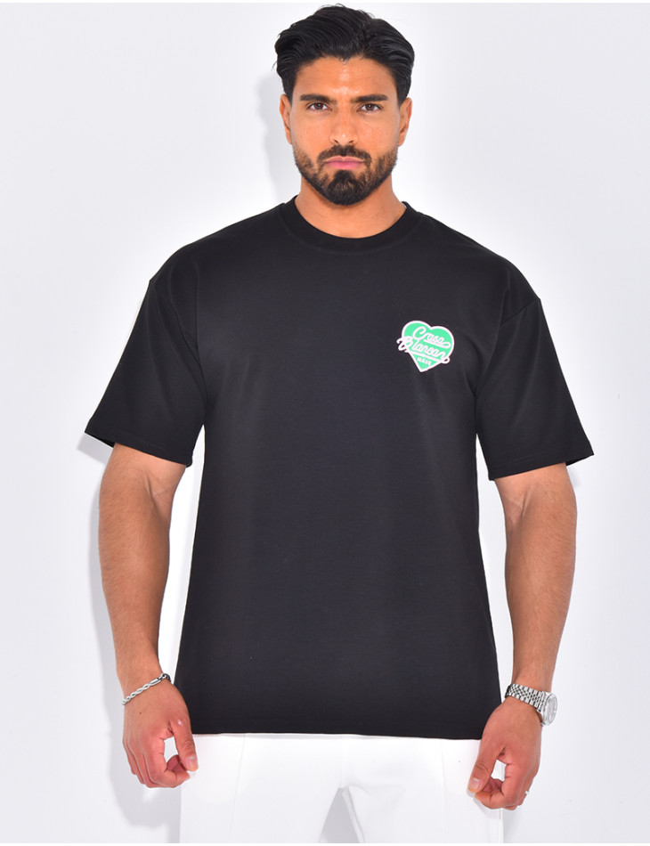 T-shirt coeur "Made casablanca"