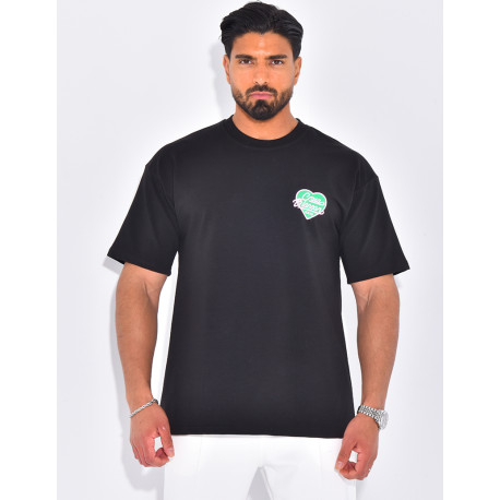 T-shirt coeur "Made casablanca"