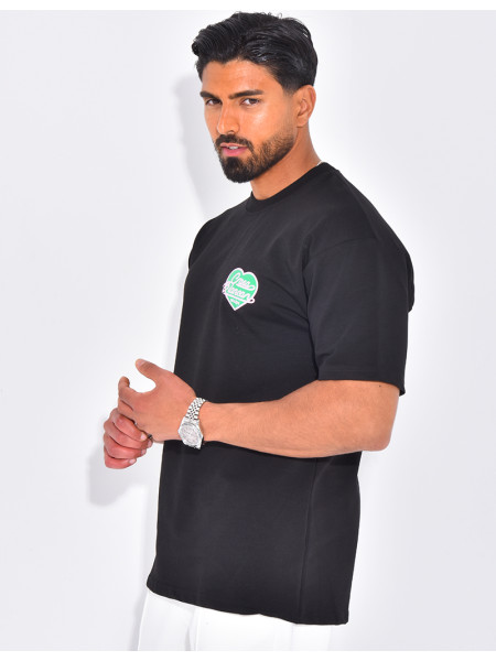 T-shirt coeur "Made casablanca"