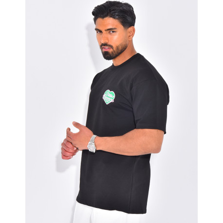 T-shirt coeur "Made casablanca"