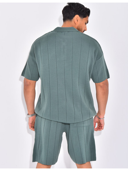 Ensemble côtelé short et polo