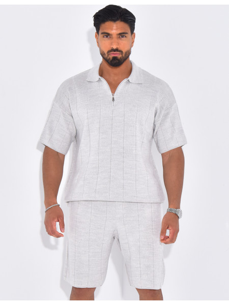 Ensemble côtelé short et polo