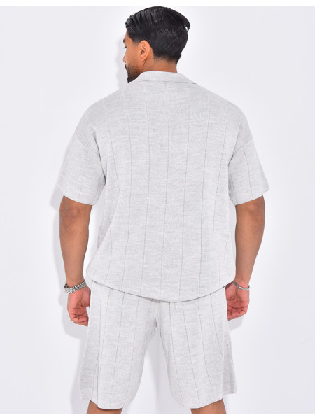Ensemble côtelé short et polo