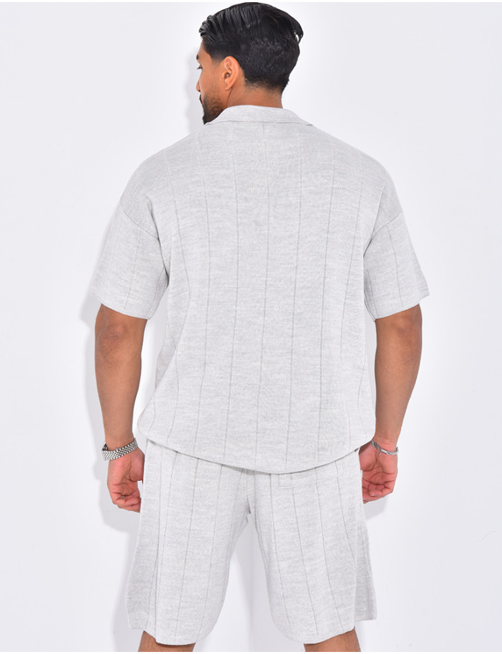 Ensemble côtelé short et polo