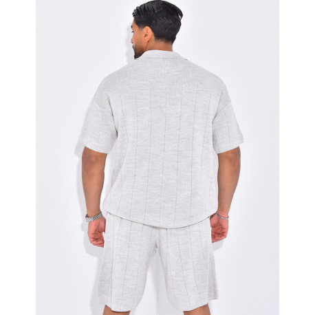 Ensemble côtelé short et polo
