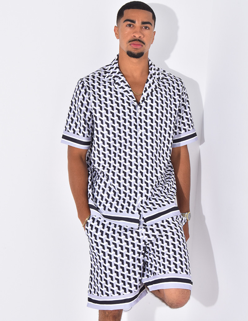 Ensemble short et chemise à...