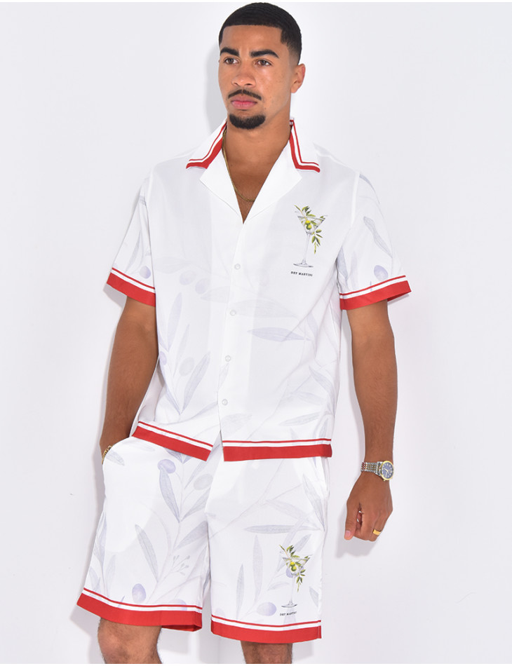 Ensemble short et chemise "Dry Martini"