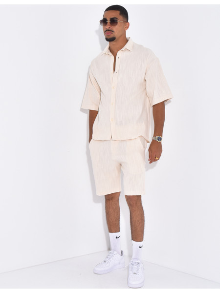 Ensemble texturé short et chemise