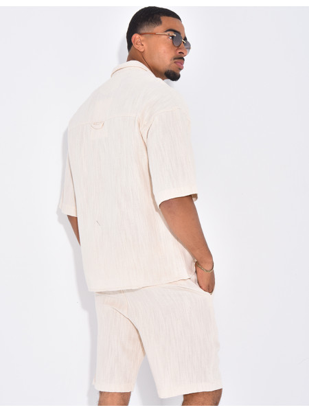 Ensemble texturé short et chemise
