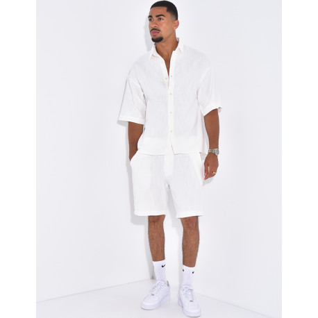 Ensemble texturé short et chemise