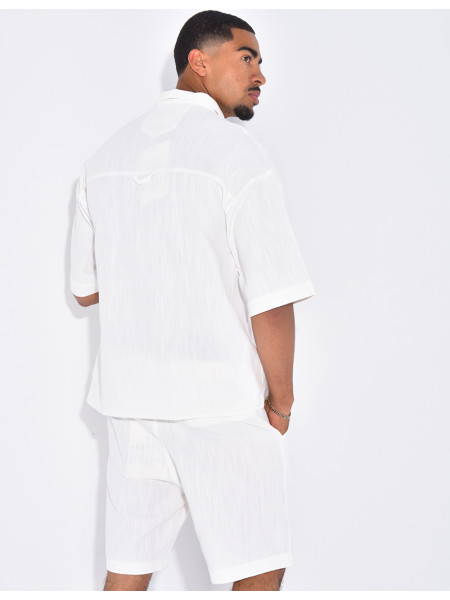 Ensemble texturé short et chemise