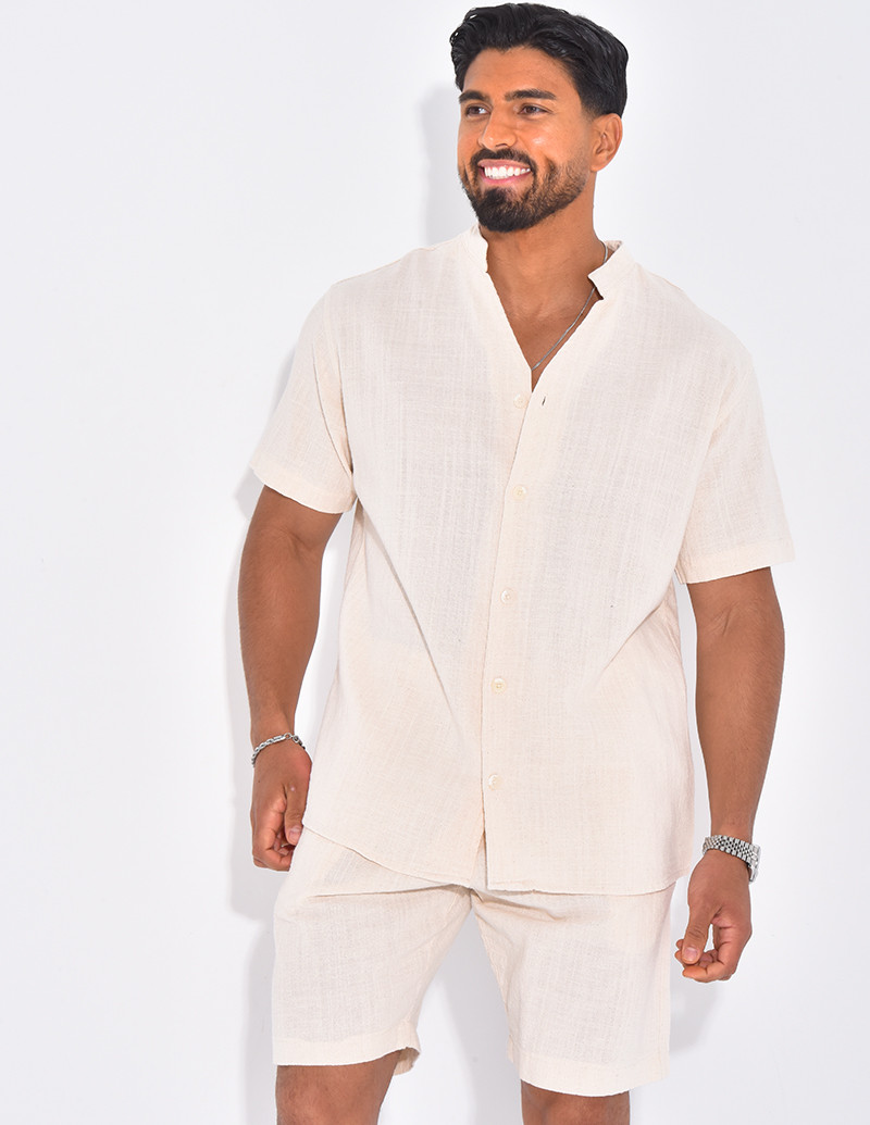 Ensemble en lin short et...