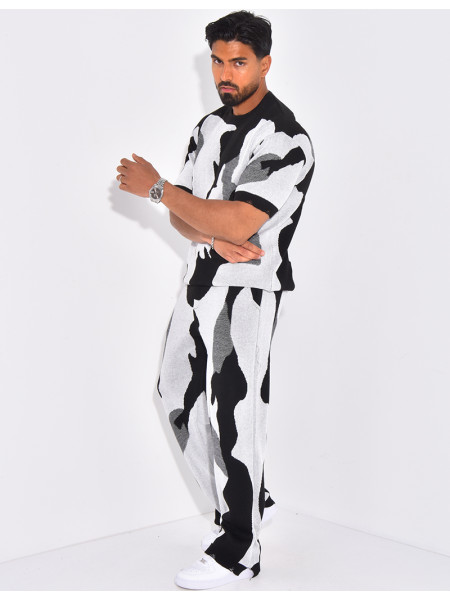 Ensemble pantalon et t-shirt à motifs