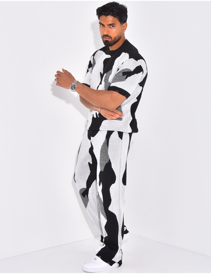 Ensemble pantalon et t-shirt à motifs