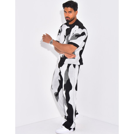 Ensemble pantalon et t-shirt à motifs