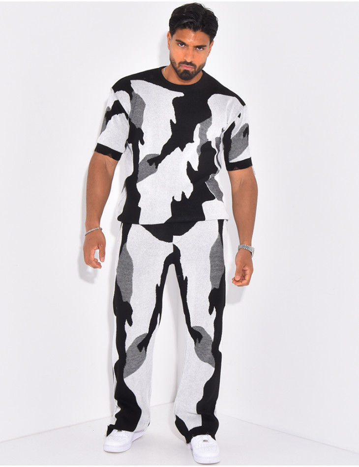 Ensemble pantalon et t-shirt à motifs