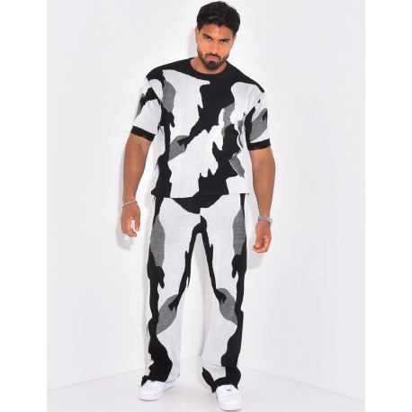 Ensemble pantalon et t-shirt à motifs