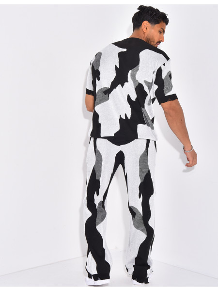 Ensemble pantalon et t-shirt à motifs