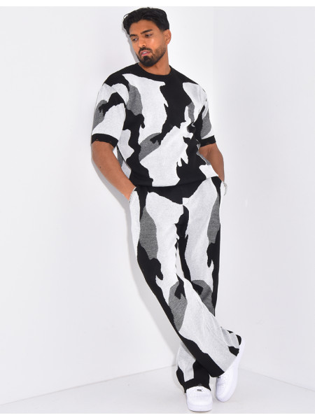 Ensemble pantalon et t-shirt à motifs