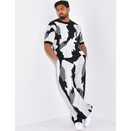 Ensemble pantalon et t-shirt à motifs