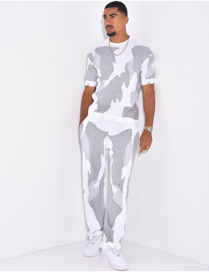 Ensemble pantalon et t-shirt à motifs