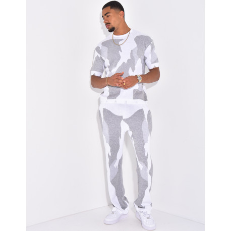 Ensemble pantalon et t-shirt à motifs