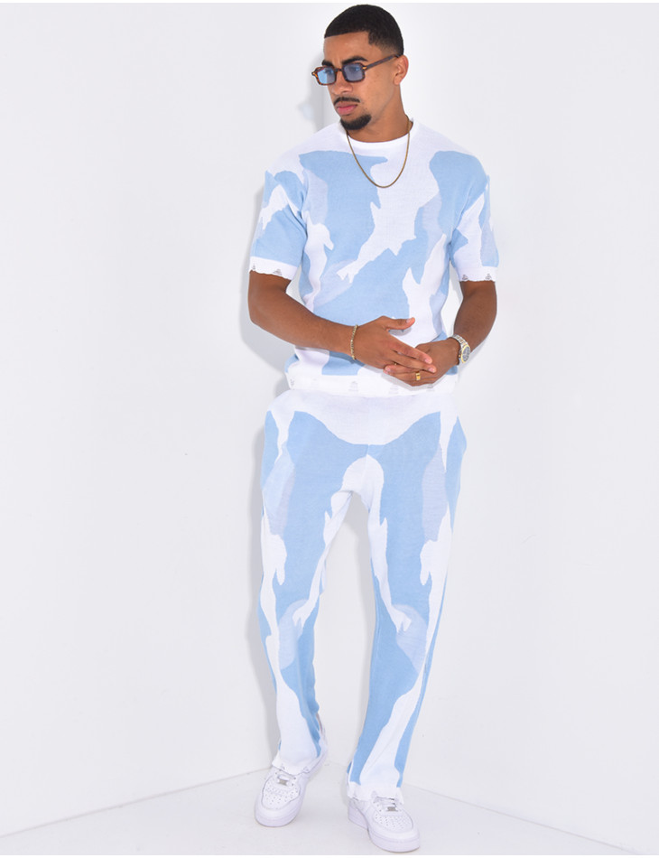 Ensemble pantalon et t-shirt à motifs