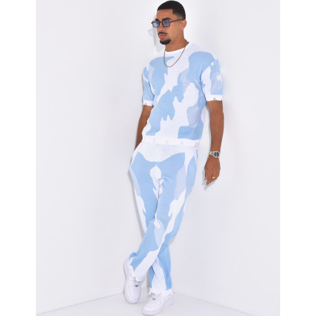 Ensemble pantalon et t-shirt à motifs