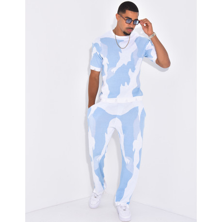 Ensemble pantalon et t-shirt à motifs