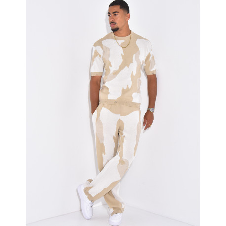 Ensemble pantalon et t-shirt à motifs