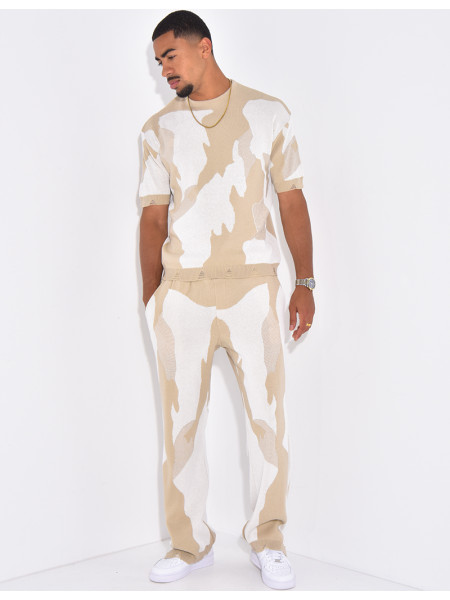 Ensemble pantalon et t-shirt à motifs