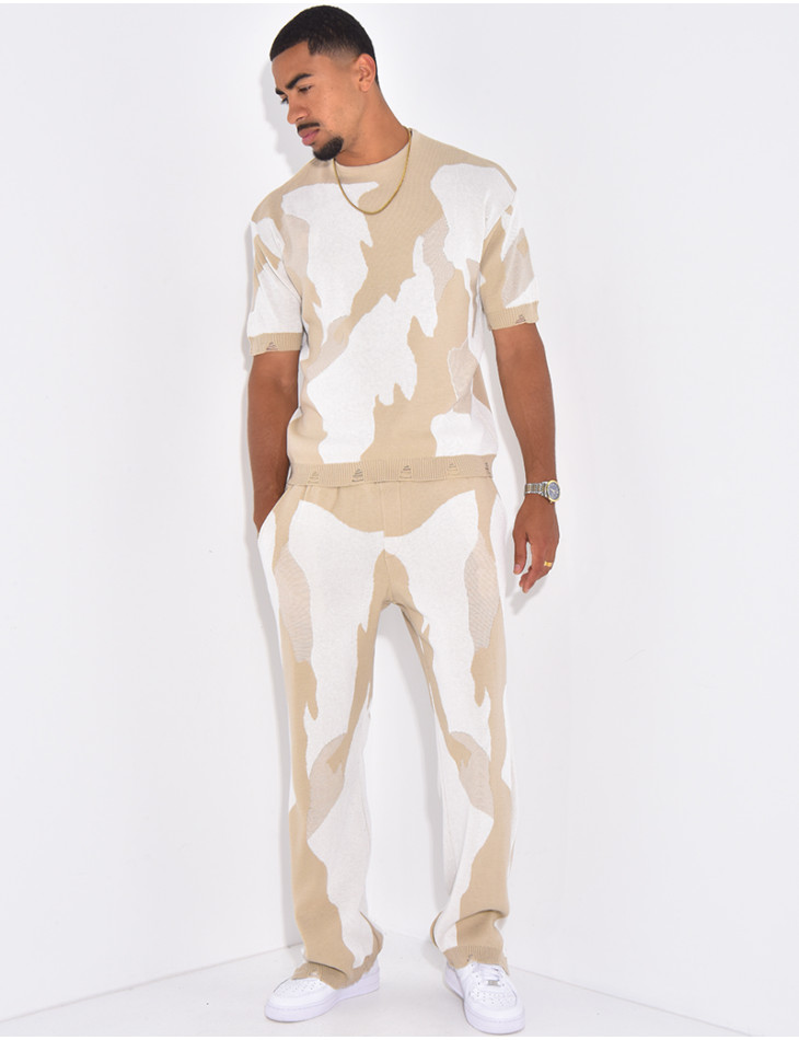 Ensemble pantalon et t-shirt à motifs