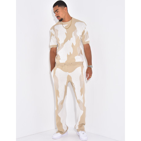 Ensemble pantalon et t-shirt à motifs