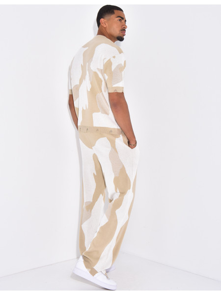 Ensemble pantalon et t-shirt à motifs